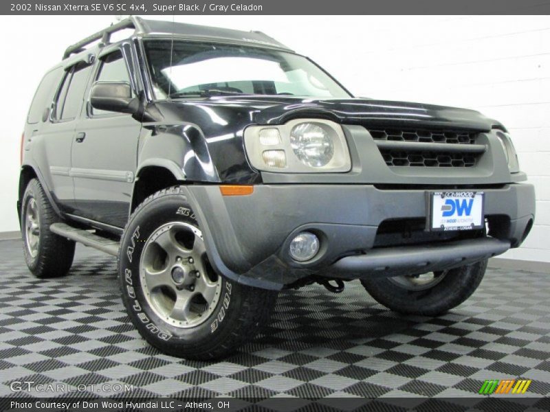 Super Black / Gray Celadon 2002 Nissan Xterra SE V6 SC 4x4