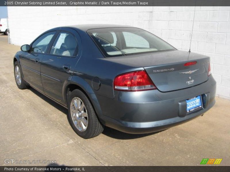 Graphite Metallic / Dark Taupe/Medium Taupe 2005 Chrysler Sebring Limited Sedan