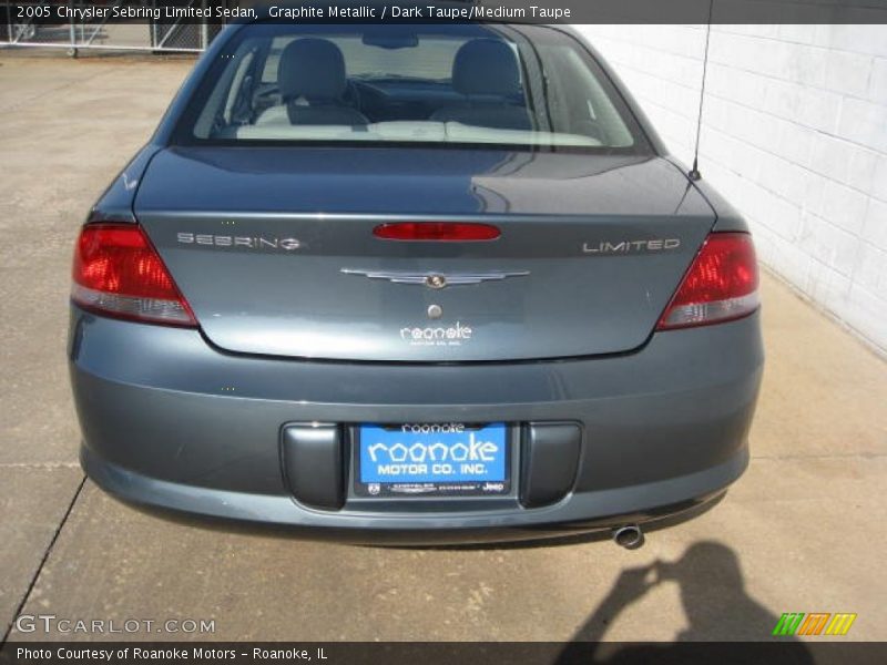 Graphite Metallic / Dark Taupe/Medium Taupe 2005 Chrysler Sebring Limited Sedan