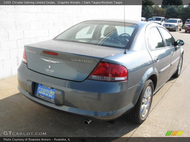 Graphite Metallic / Dark Taupe/Medium Taupe 2005 Chrysler Sebring Limited Sedan