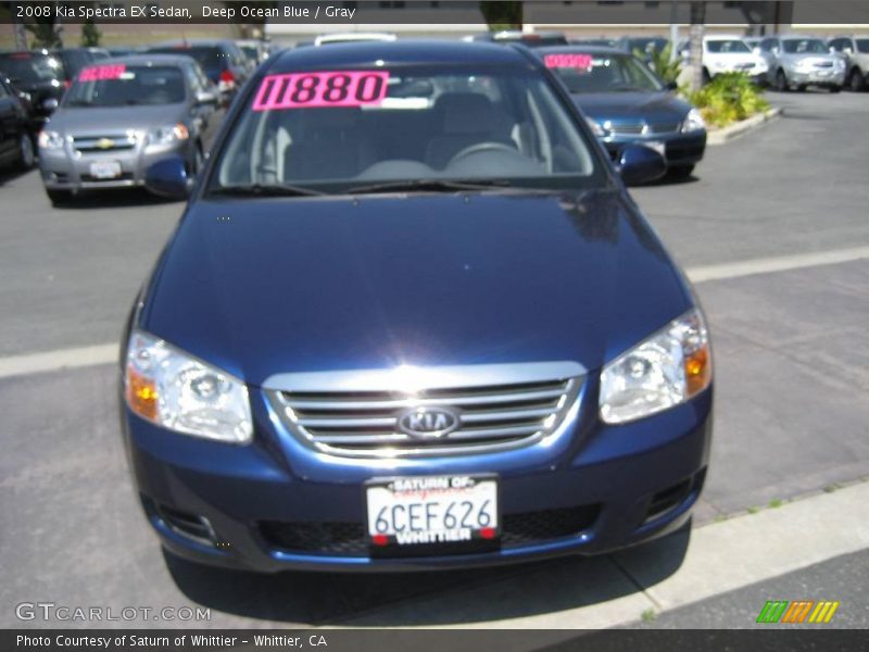 Deep Ocean Blue / Gray 2008 Kia Spectra EX Sedan