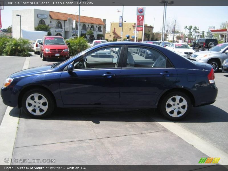 Deep Ocean Blue / Gray 2008 Kia Spectra EX Sedan