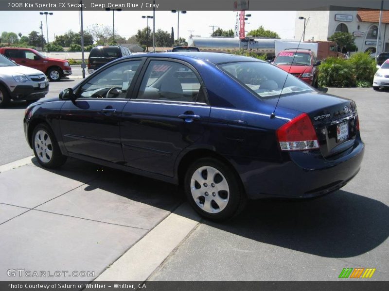 Deep Ocean Blue / Gray 2008 Kia Spectra EX Sedan
