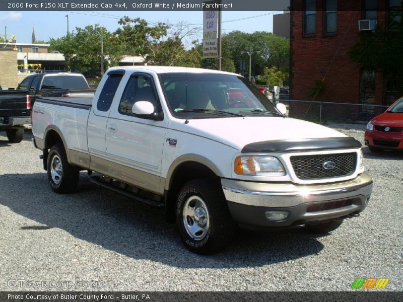 Oxford White / Medium Parchment 2000 Ford F150 XLT Extended Cab 4x4