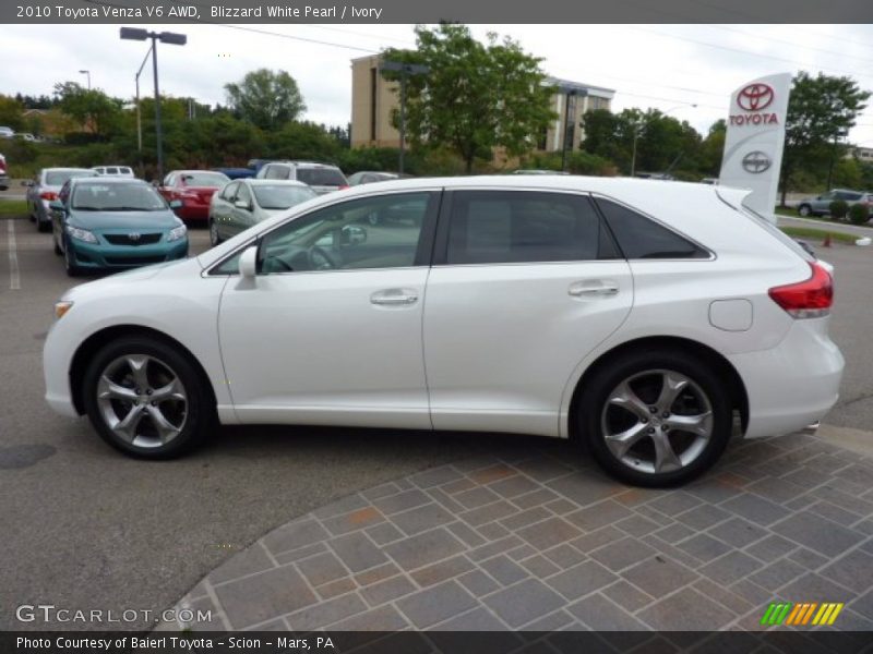 Blizzard White Pearl / Ivory 2010 Toyota Venza V6 AWD