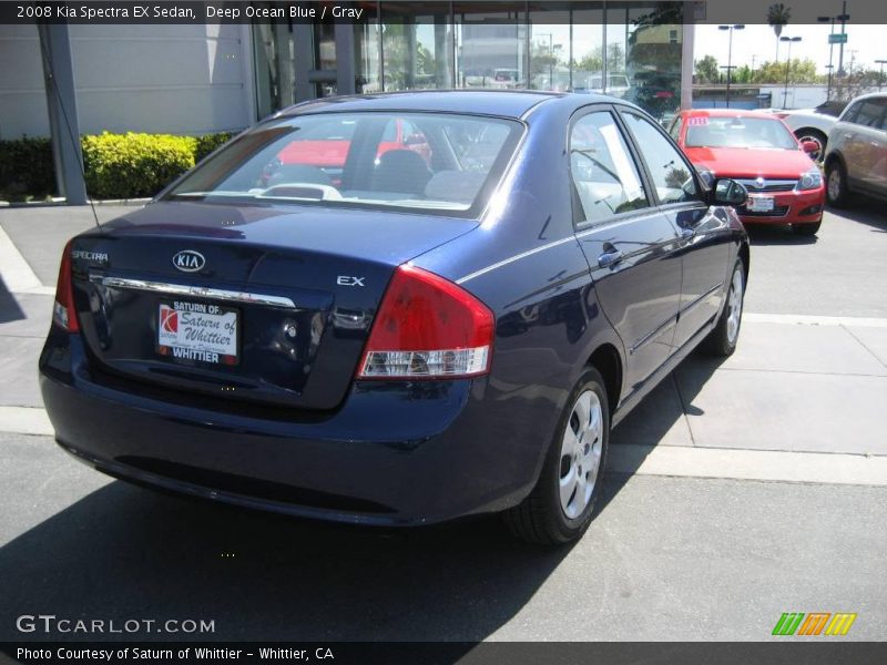 Deep Ocean Blue / Gray 2008 Kia Spectra EX Sedan