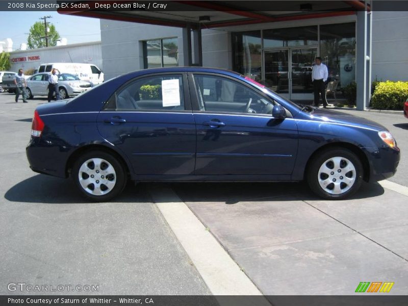 Deep Ocean Blue / Gray 2008 Kia Spectra EX Sedan