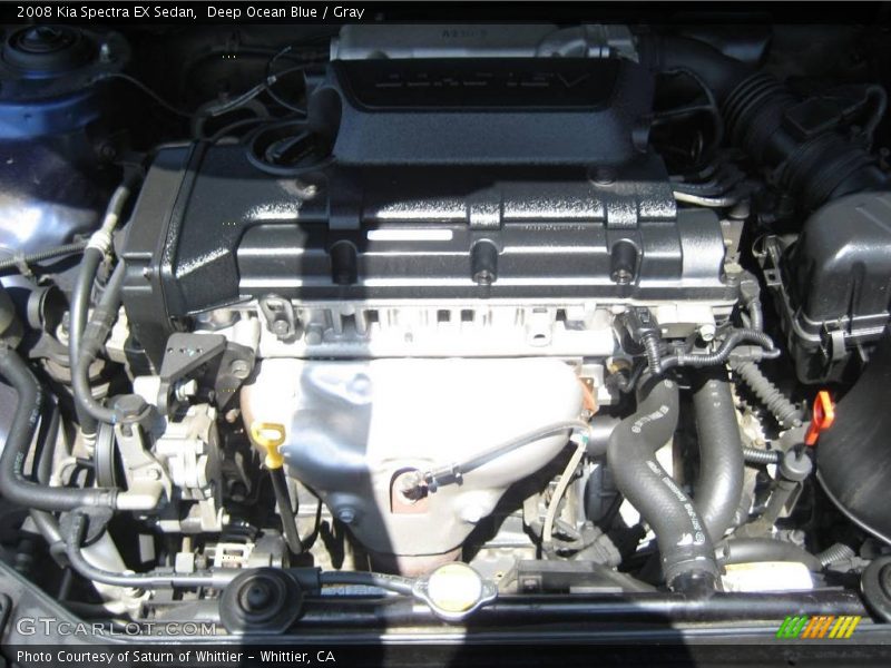 Deep Ocean Blue / Gray 2008 Kia Spectra EX Sedan