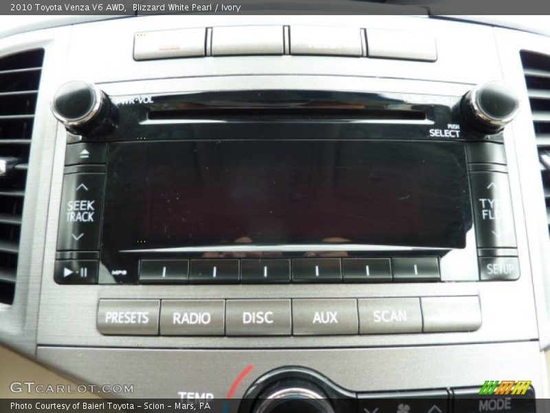 Blizzard White Pearl / Ivory 2010 Toyota Venza V6 AWD