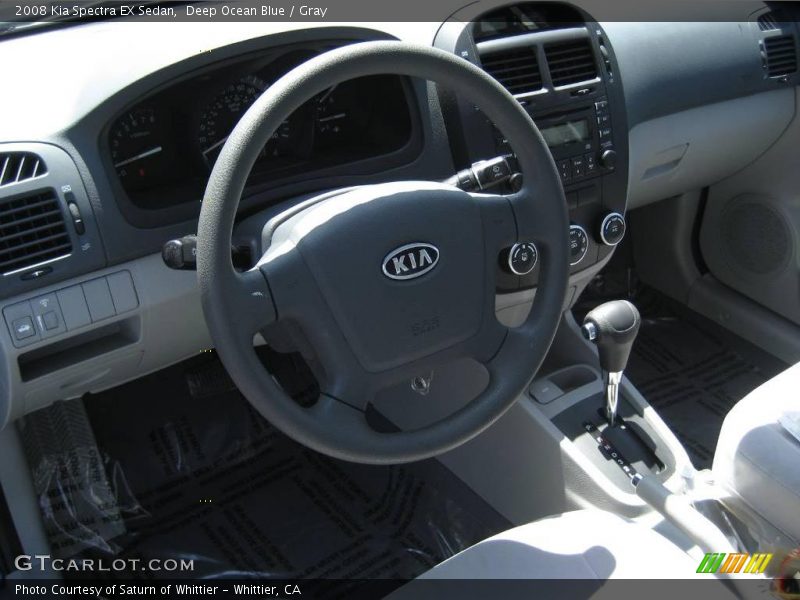 Deep Ocean Blue / Gray 2008 Kia Spectra EX Sedan
