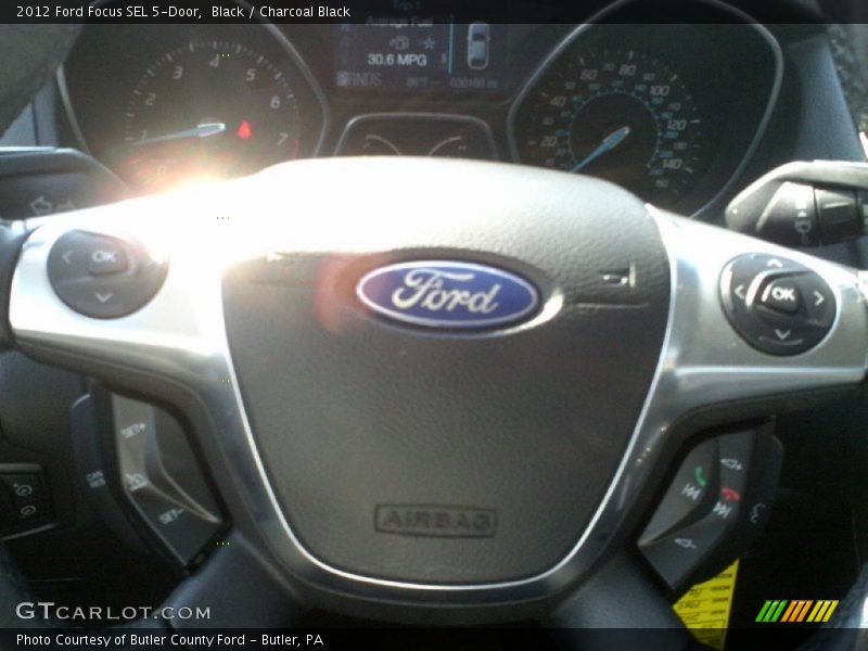 Black / Charcoal Black 2012 Ford Focus SEL 5-Door