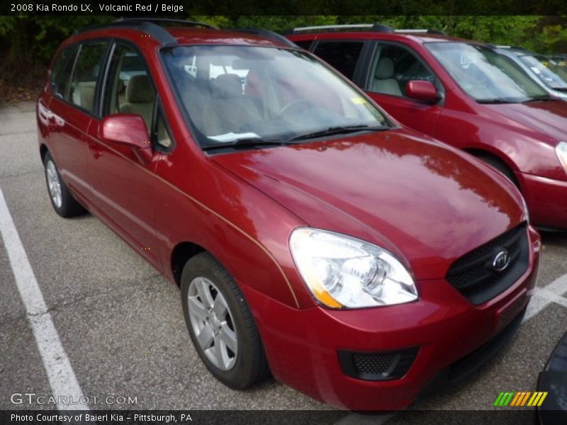 Volcanic Red / Beige 2008 Kia Rondo LX