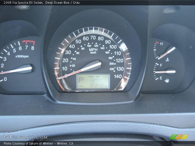 Deep Ocean Blue / Gray 2008 Kia Spectra EX Sedan