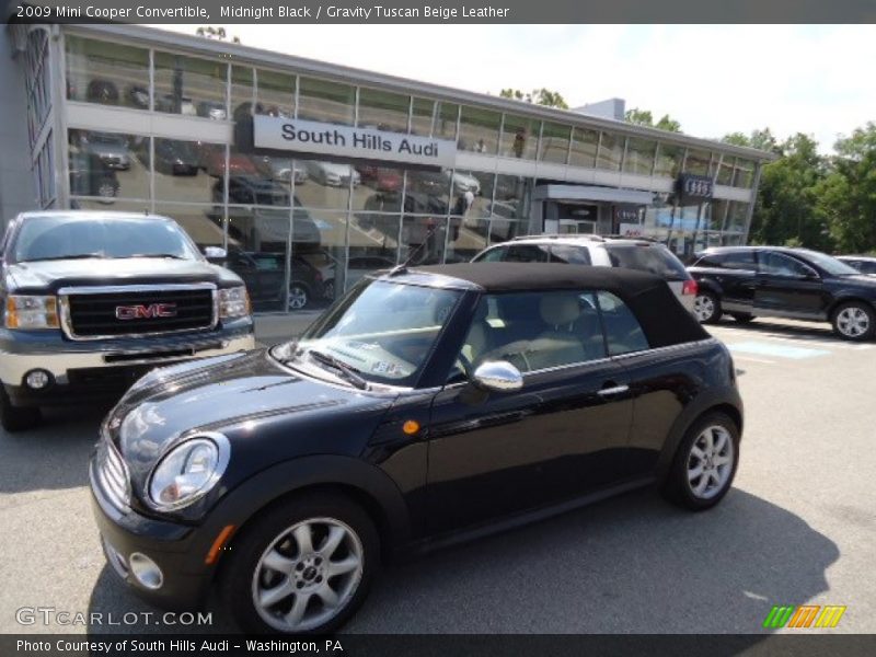 Midnight Black / Gravity Tuscan Beige Leather 2009 Mini Cooper Convertible