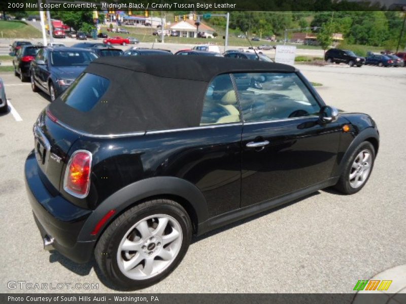 Midnight Black / Gravity Tuscan Beige Leather 2009 Mini Cooper Convertible