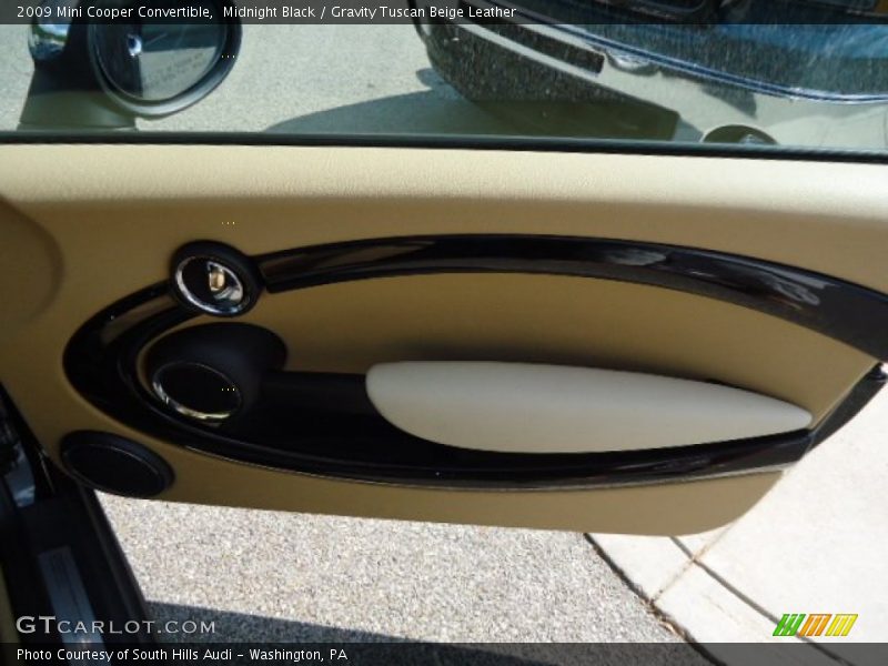 Midnight Black / Gravity Tuscan Beige Leather 2009 Mini Cooper Convertible