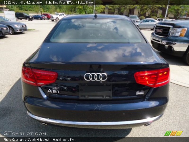 Night Blue Pearl Effect / Balao Brown 2012 Audi A8 L 4.2 quattro