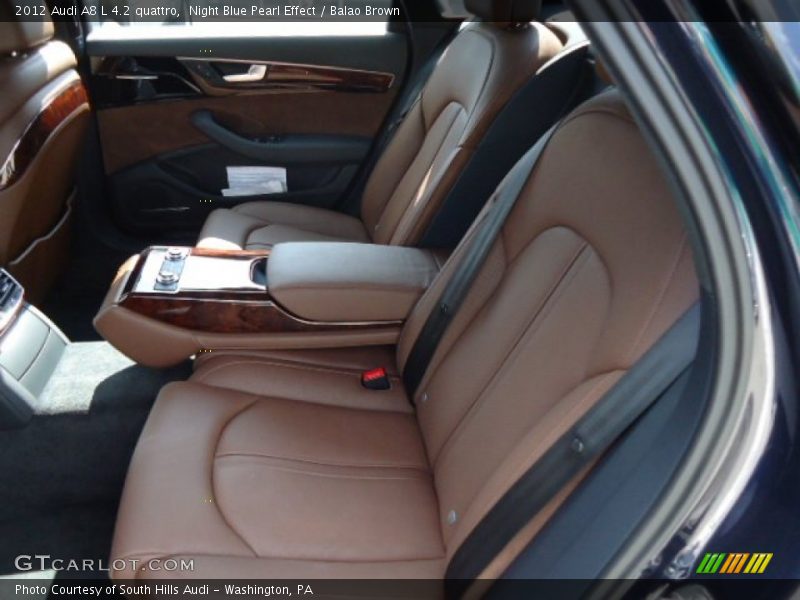 Night Blue Pearl Effect / Balao Brown 2012 Audi A8 L 4.2 quattro