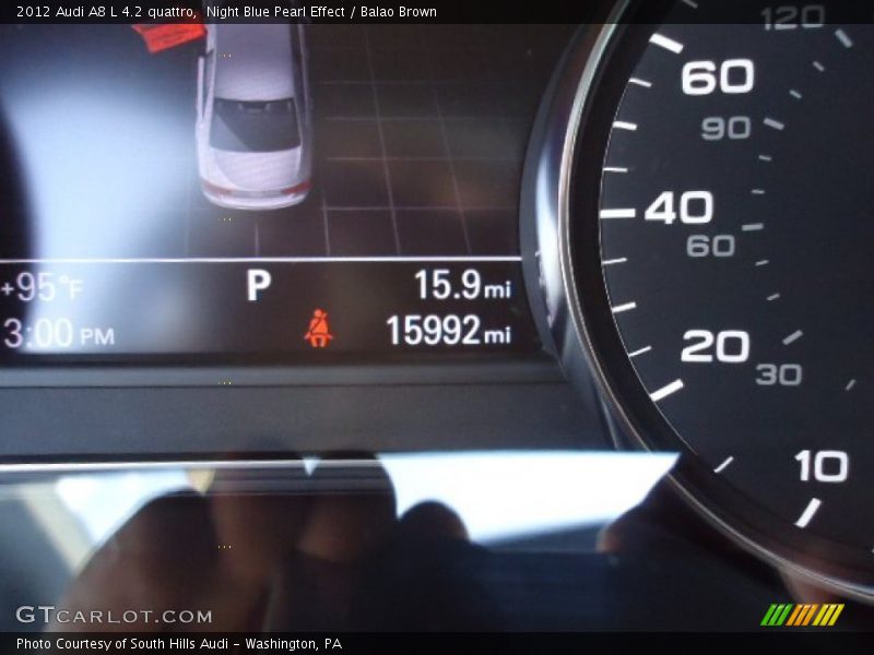 Night Blue Pearl Effect / Balao Brown 2012 Audi A8 L 4.2 quattro