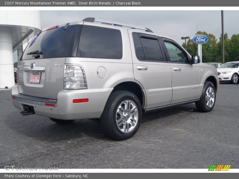 Silver Birch Metallic / Charcoal Black 2007 Mercury Mountaineer Premier AWD