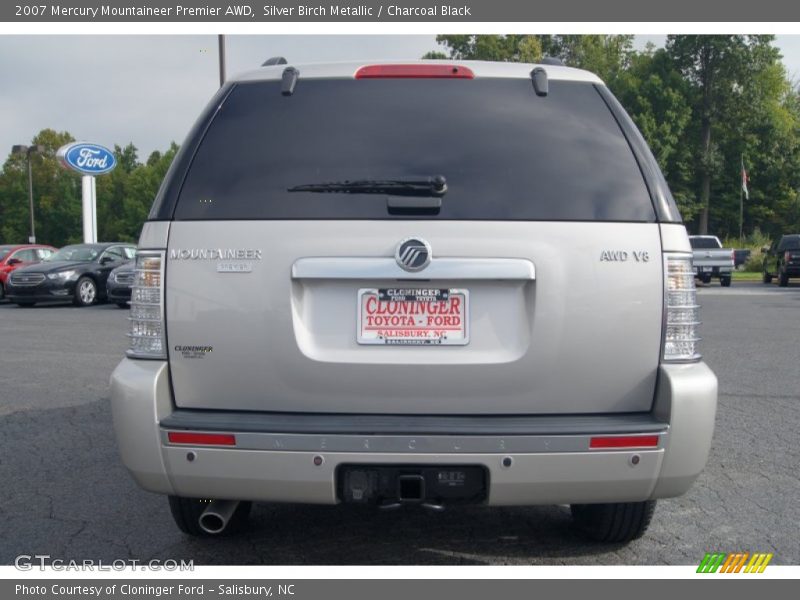Silver Birch Metallic / Charcoal Black 2007 Mercury Mountaineer Premier AWD