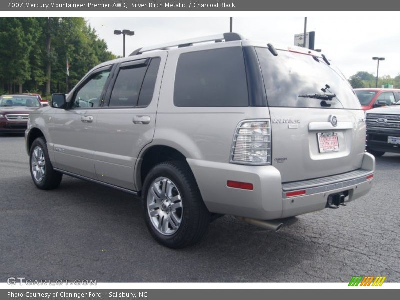 Silver Birch Metallic / Charcoal Black 2007 Mercury Mountaineer Premier AWD