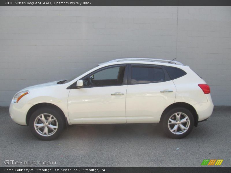 Phantom White / Black 2010 Nissan Rogue SL AWD
