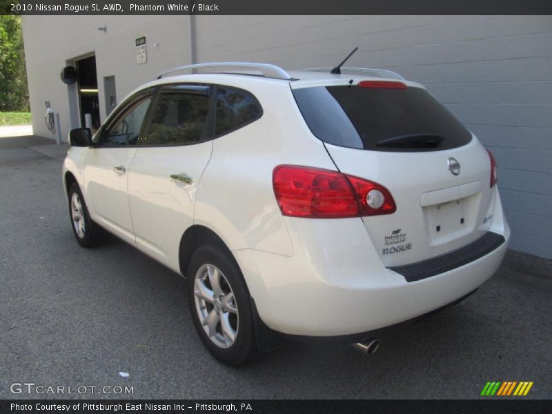 Phantom White / Black 2010 Nissan Rogue SL AWD