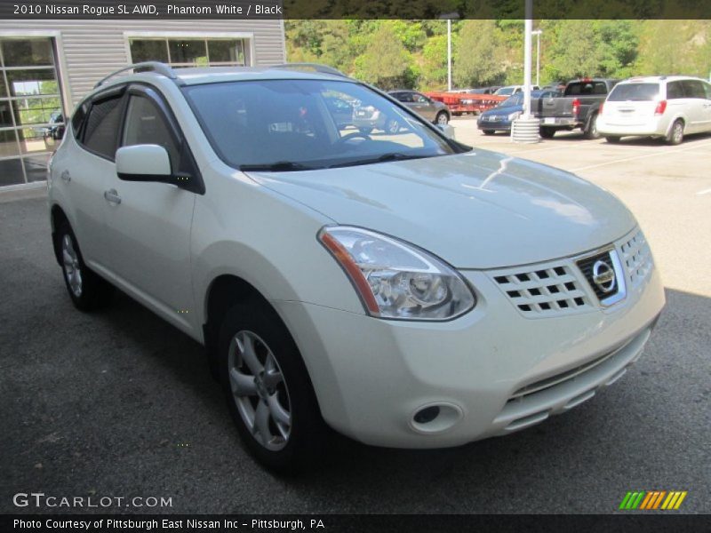 Phantom White / Black 2010 Nissan Rogue SL AWD