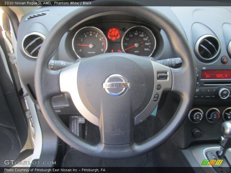Phantom White / Black 2010 Nissan Rogue SL AWD