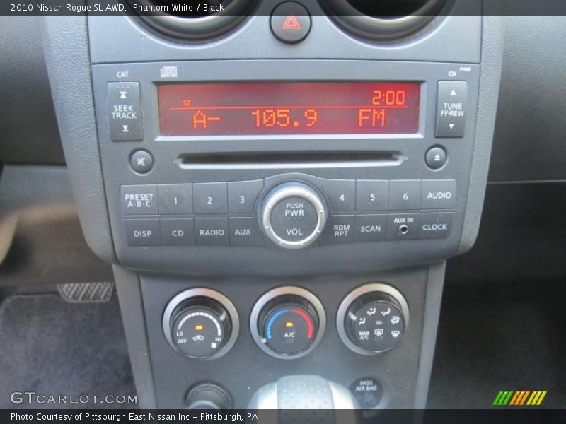 Phantom White / Black 2010 Nissan Rogue SL AWD