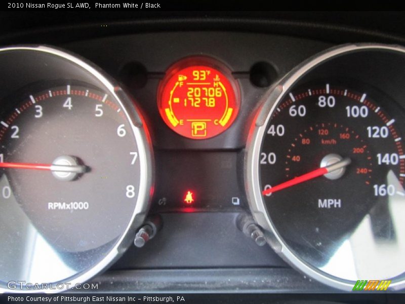 Phantom White / Black 2010 Nissan Rogue SL AWD