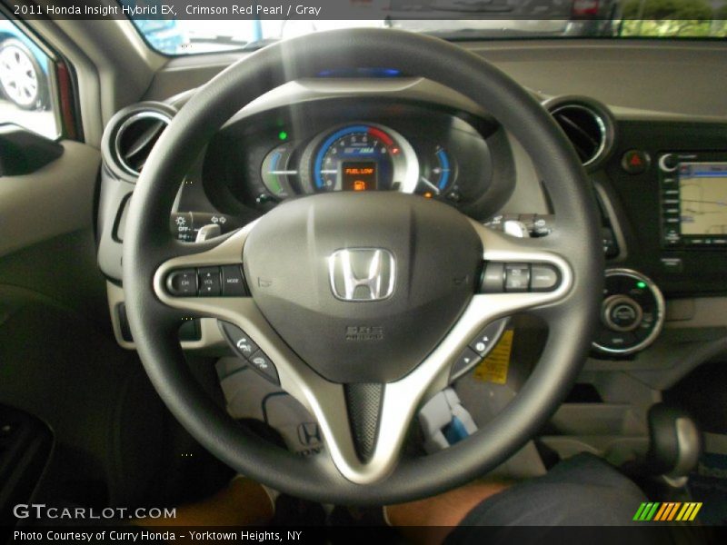 Crimson Red Pearl / Gray 2011 Honda Insight Hybrid EX