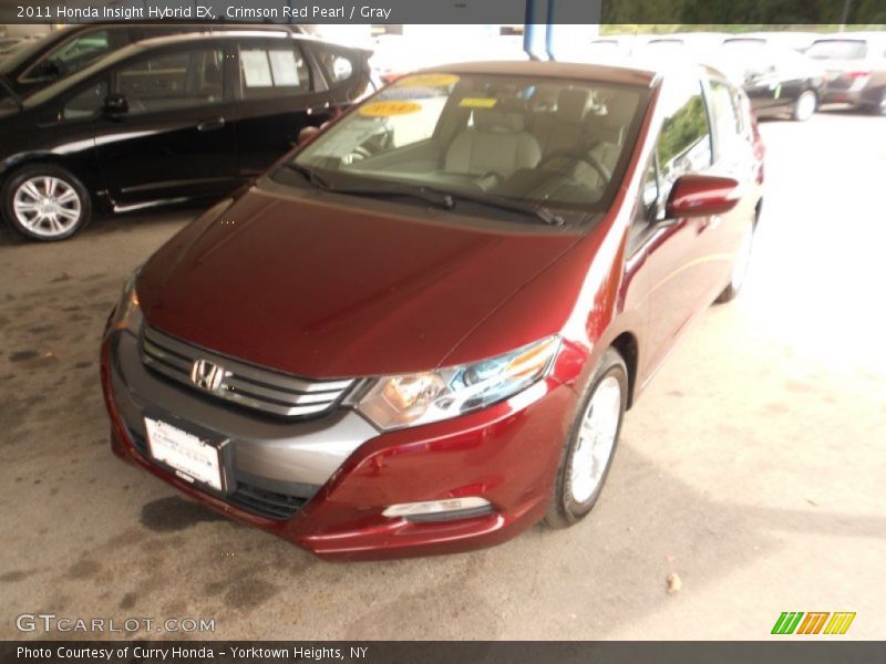 Crimson Red Pearl / Gray 2011 Honda Insight Hybrid EX