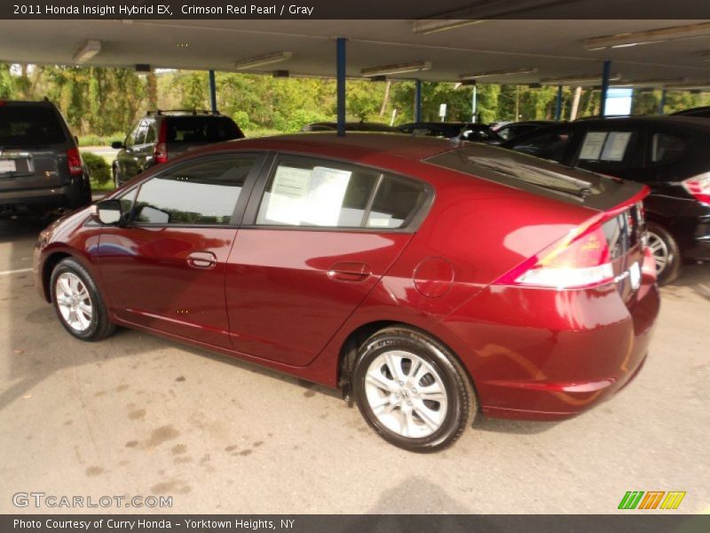 Crimson Red Pearl / Gray 2011 Honda Insight Hybrid EX