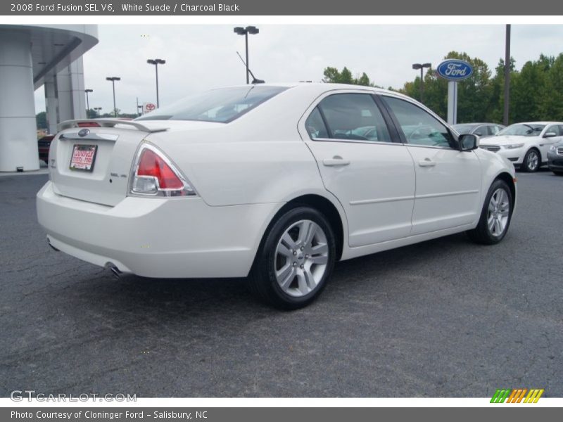 White Suede / Charcoal Black 2008 Ford Fusion SEL V6