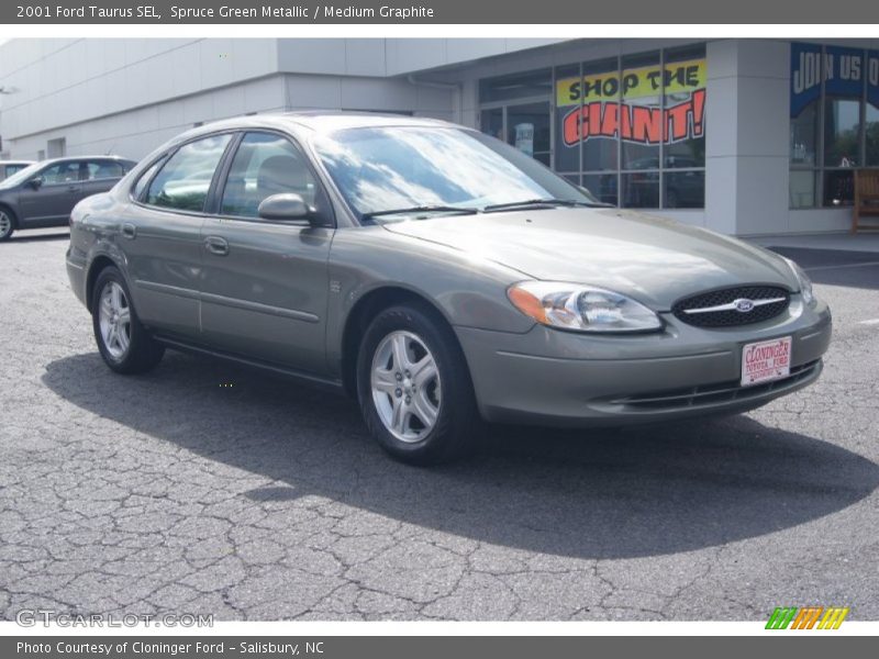 Spruce Green Metallic / Medium Graphite 2001 Ford Taurus SEL