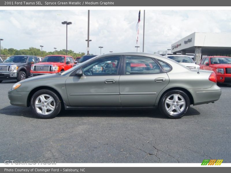 Spruce Green Metallic / Medium Graphite 2001 Ford Taurus SEL