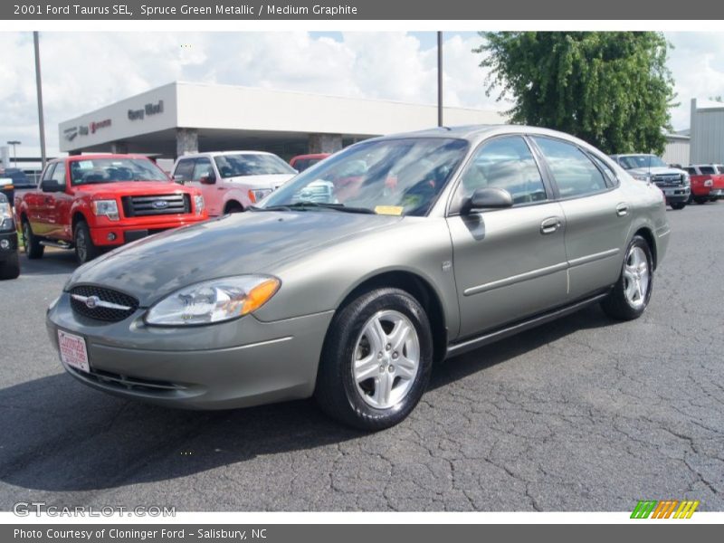 Spruce Green Metallic / Medium Graphite 2001 Ford Taurus SEL