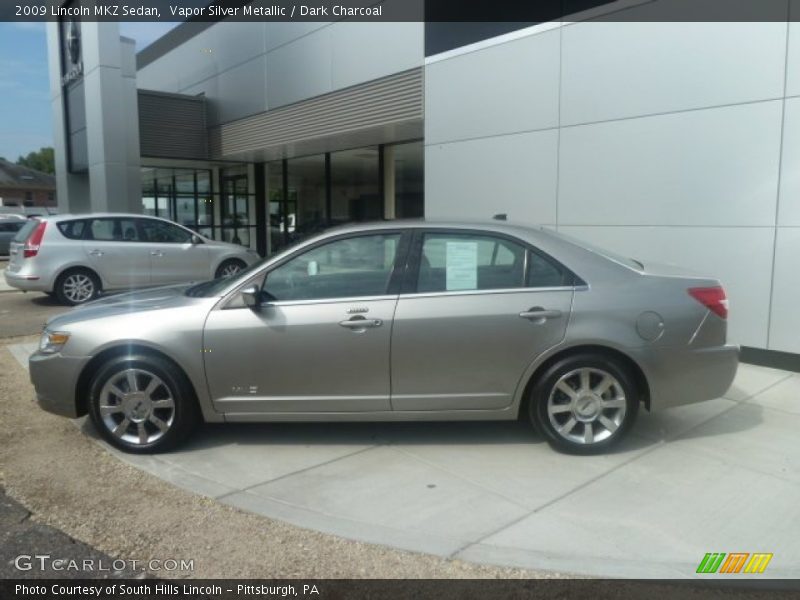 Vapor Silver Metallic / Dark Charcoal 2009 Lincoln MKZ Sedan