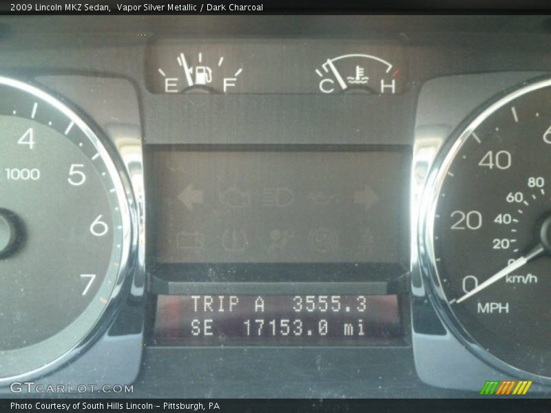 Vapor Silver Metallic / Dark Charcoal 2009 Lincoln MKZ Sedan