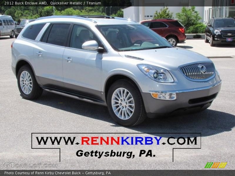 Quicksilver Metallic / Titanium 2012 Buick Enclave AWD