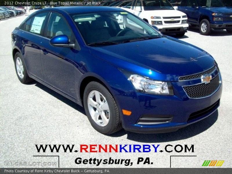 Blue Topaz Metallic / Jet Black 2012 Chevrolet Cruze LT