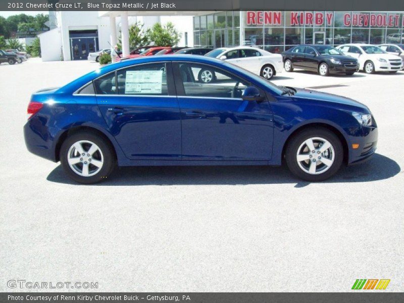Blue Topaz Metallic / Jet Black 2012 Chevrolet Cruze LT