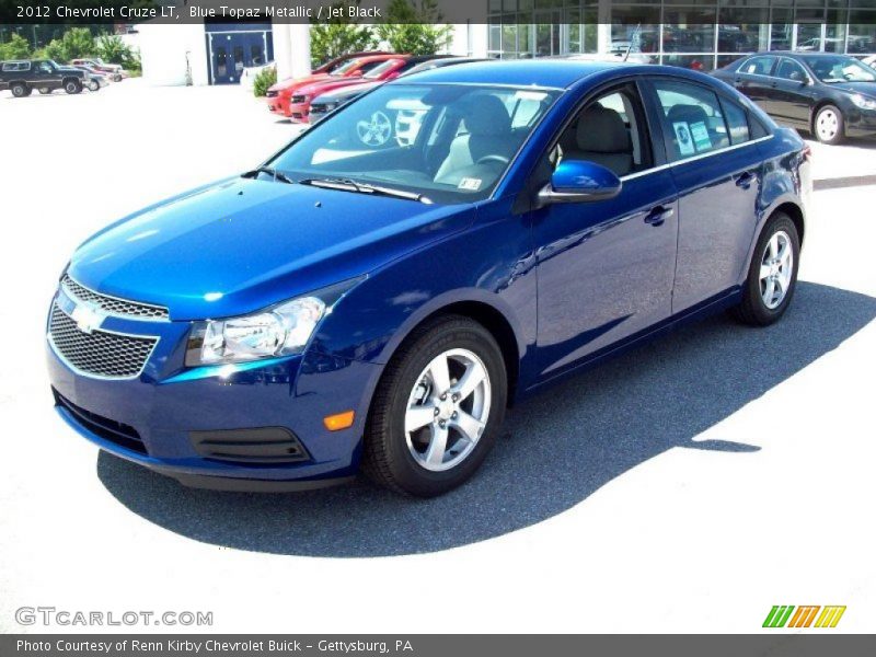 Blue Topaz Metallic / Jet Black 2012 Chevrolet Cruze LT