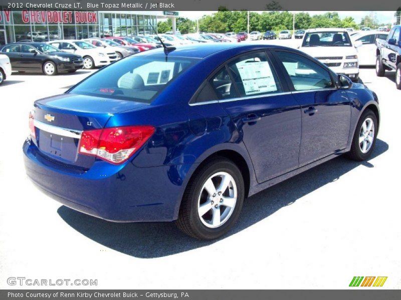 Blue Topaz Metallic / Jet Black 2012 Chevrolet Cruze LT