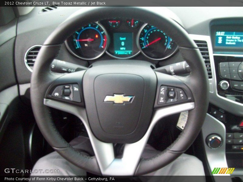 Blue Topaz Metallic / Jet Black 2012 Chevrolet Cruze LT