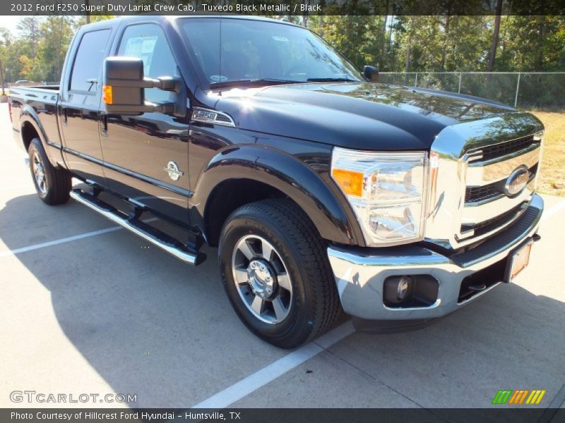 Tuxedo Black Metallic / Black 2012 Ford F250 Super Duty Lariat Crew Cab