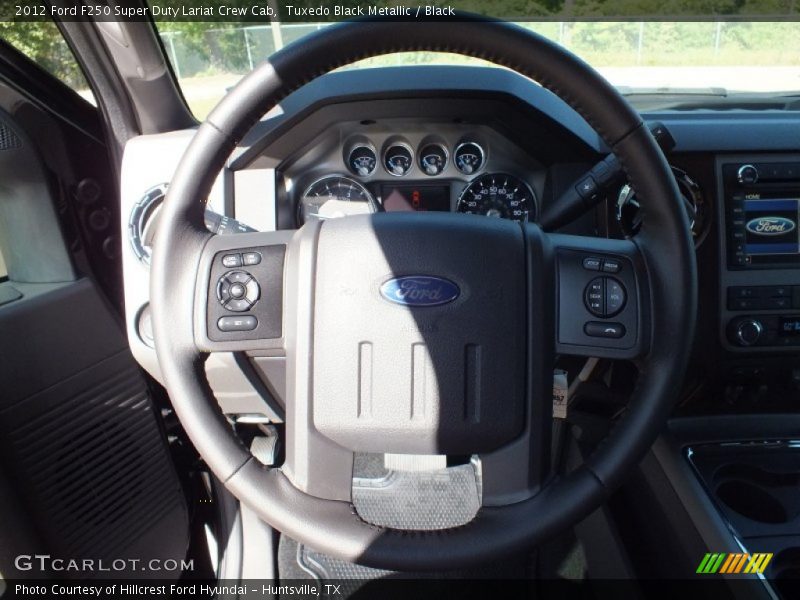 Tuxedo Black Metallic / Black 2012 Ford F250 Super Duty Lariat Crew Cab