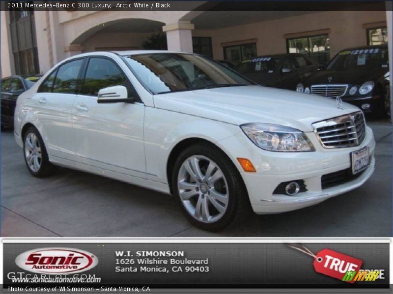Arctic White / Black 2011 Mercedes-Benz C 300 Luxury